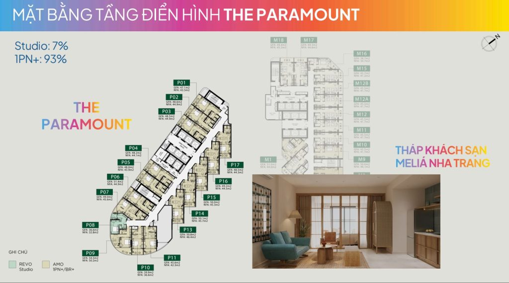 mb tầng điển hình The Paramount Libera Nha Trang